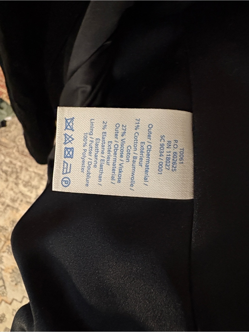 BODEN 12 Gigi Velvet Party Trench Dress Coat in black - Picture 8 of 12